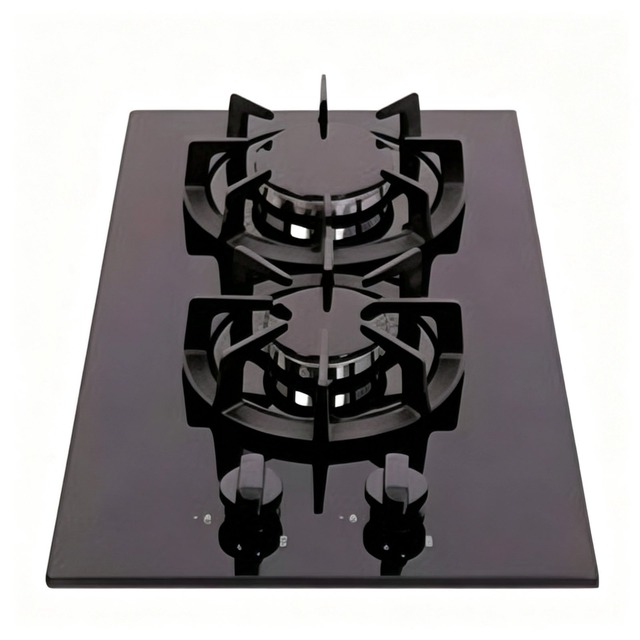 Golenda 3.3kW Gas Hob 2 Burner Tempered Glass | Sabaf Burner | LPG/NG