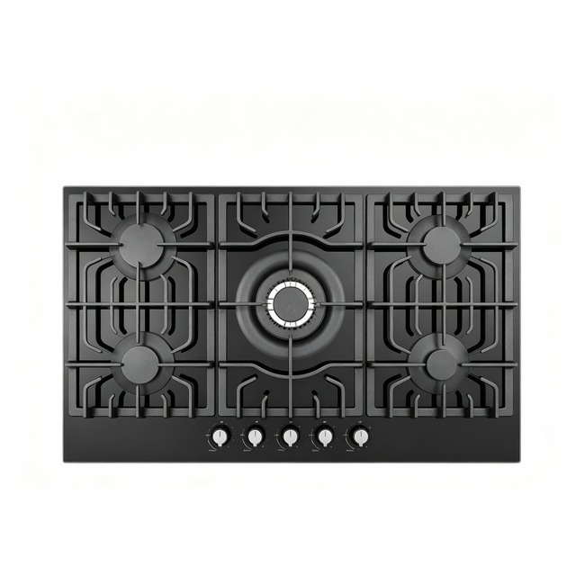 Golenda 3.3kW Gas Hob 5 Burner Tempered Glass | Sabaf Burner