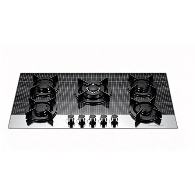 Golenda 3.3kW Gas Hob 5 Burner Tempered Glass | Sabaf Burner | LPG & NG